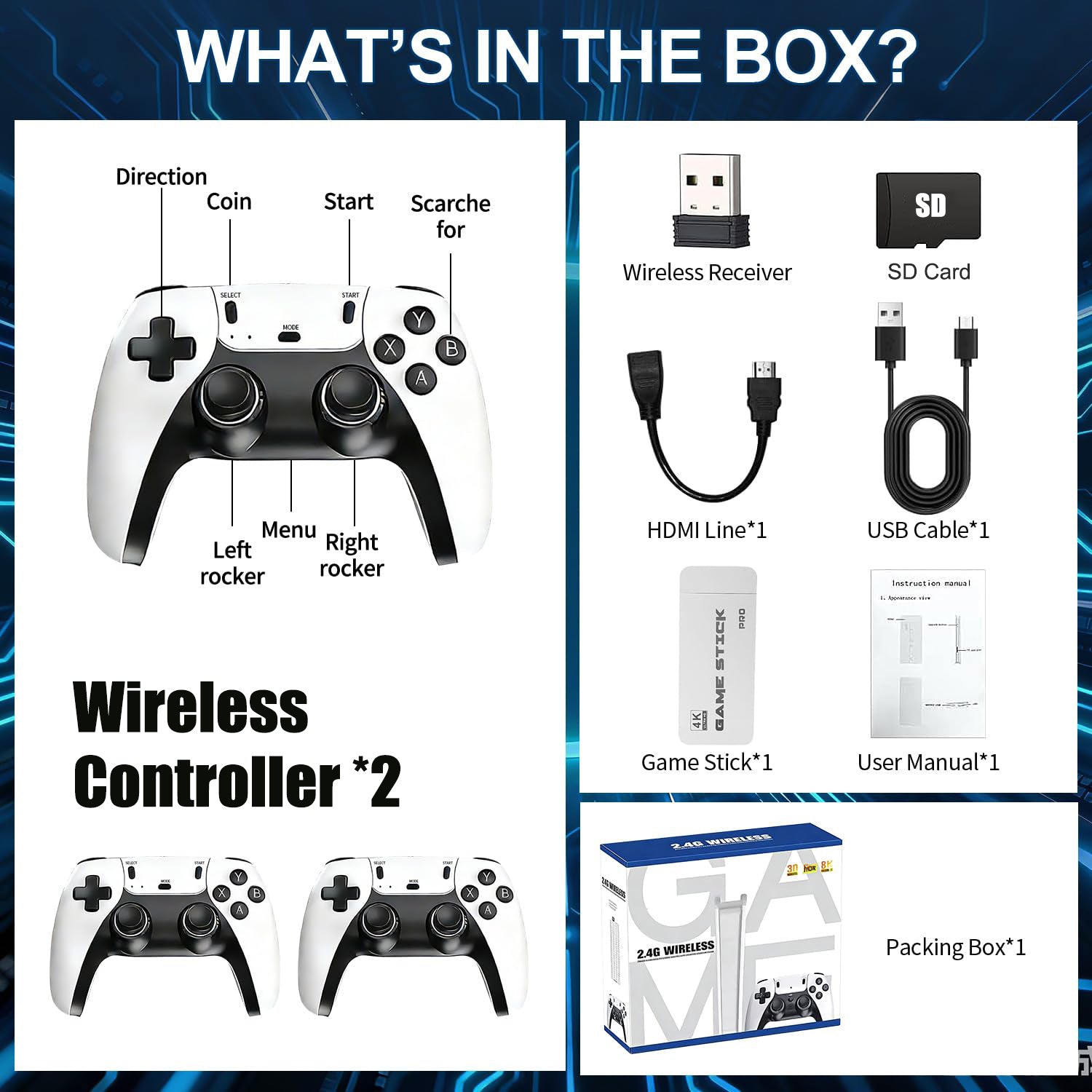 2026 M15 Retro Gaming Stick Pro