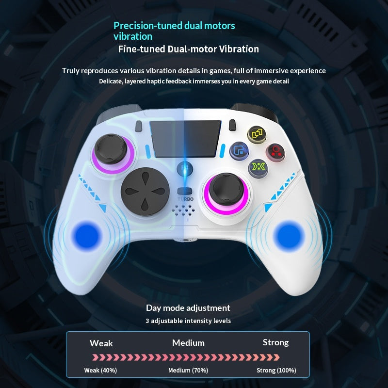 GameXO P4 Wireless Controller with RGB Lights, Hall Effect Triggers, Vibration, Macro Programming Back Buttons, BT PC Steam Game Controller