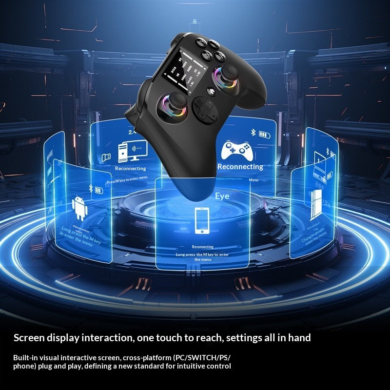 Gamepad with Screen Hall effect joystick, six-axis motion-sensing macro programming, 1000mAh large capacity