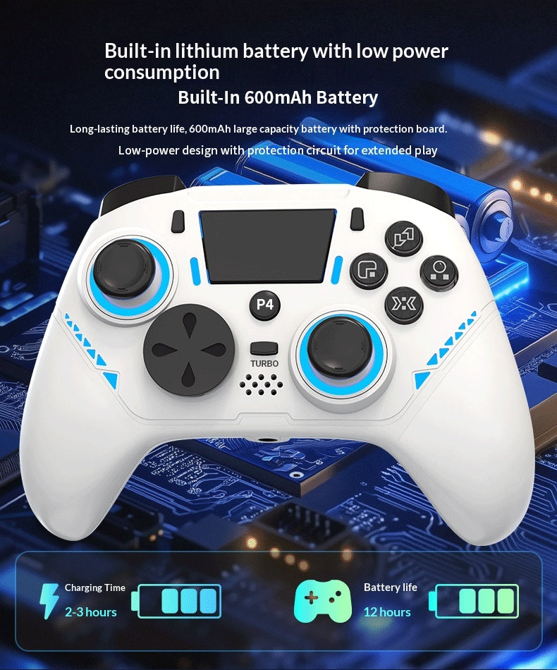 GameXO P4 Wireless Controller with RGB Lights, Hall Effect Triggers, Vibration, Macro Programming Back Buttons, BT PC Steam Game Controller