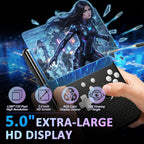 H5 Handheld Game Console, 5.0 Inch IPS HD Screen, Portable Video Arcade Build-in 40000+ Classic Games, 256GB TF Card Support 34+ Emulators with 4000mAh Battery