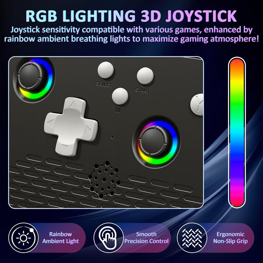 H5 Handheld Game Console, 5.0 Inch IPS HD Screen, Portable Video Arcade Build-in 40000+ Classic Games, 256GB TF Card Support 34+ Emulators with 4000mAh Battery